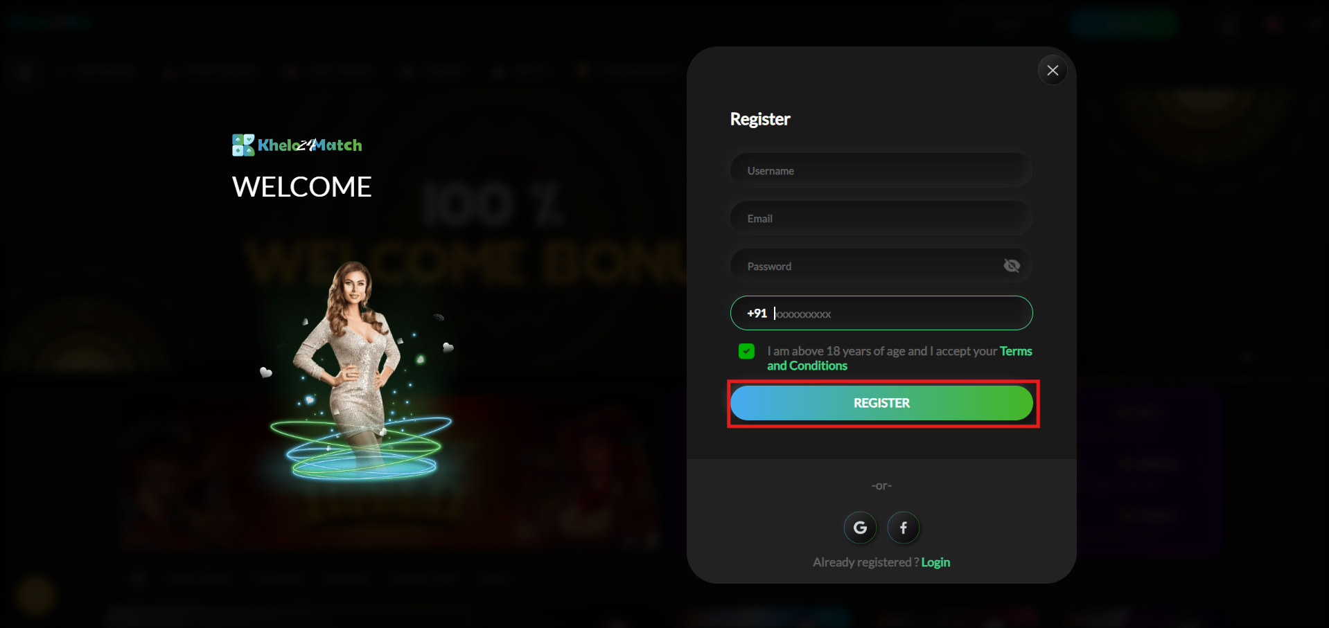 Register your Account