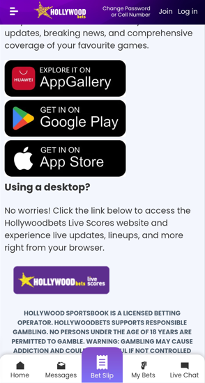 Hollywoodbets Live Score App for Android and iOS