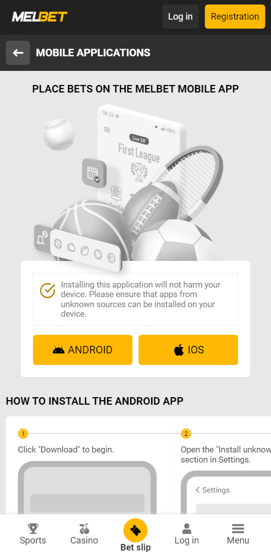 Download Melbet Mobile App for IOS