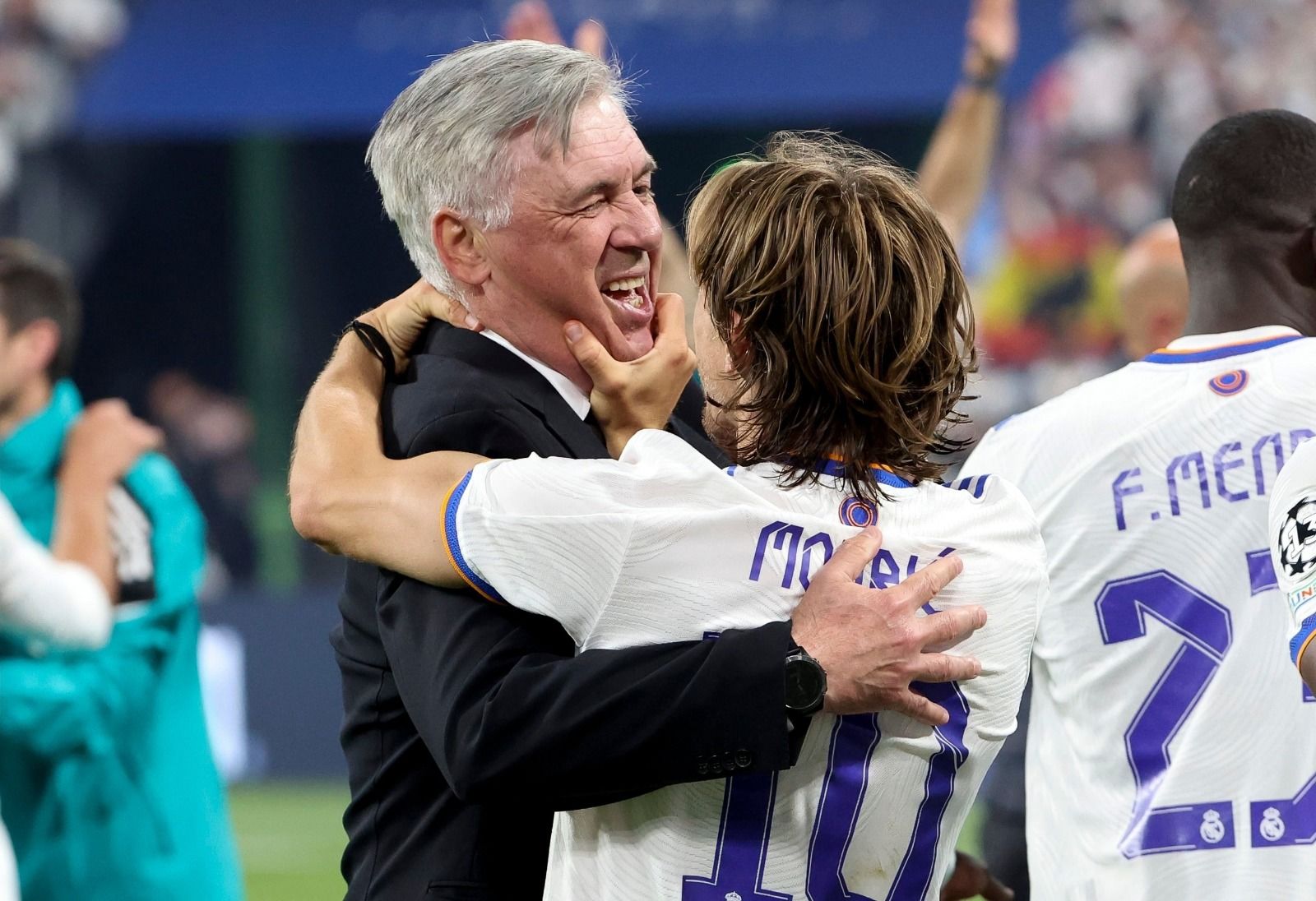 Modric y Ancelotti