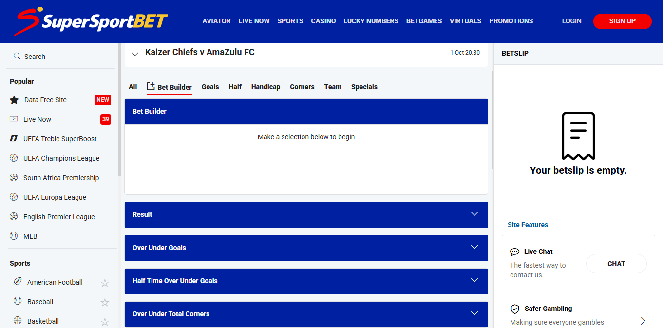 SuperSportBet Sports Betting Page Banner