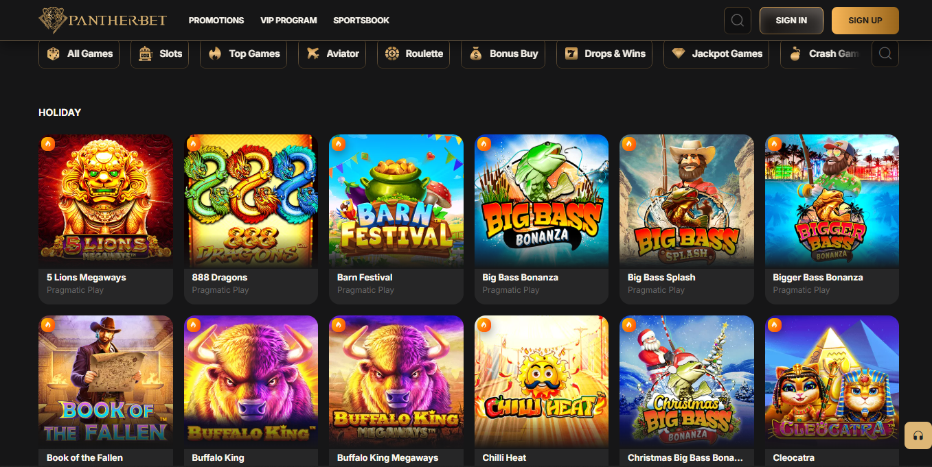 Pantherbet Casino Games Betting Banner