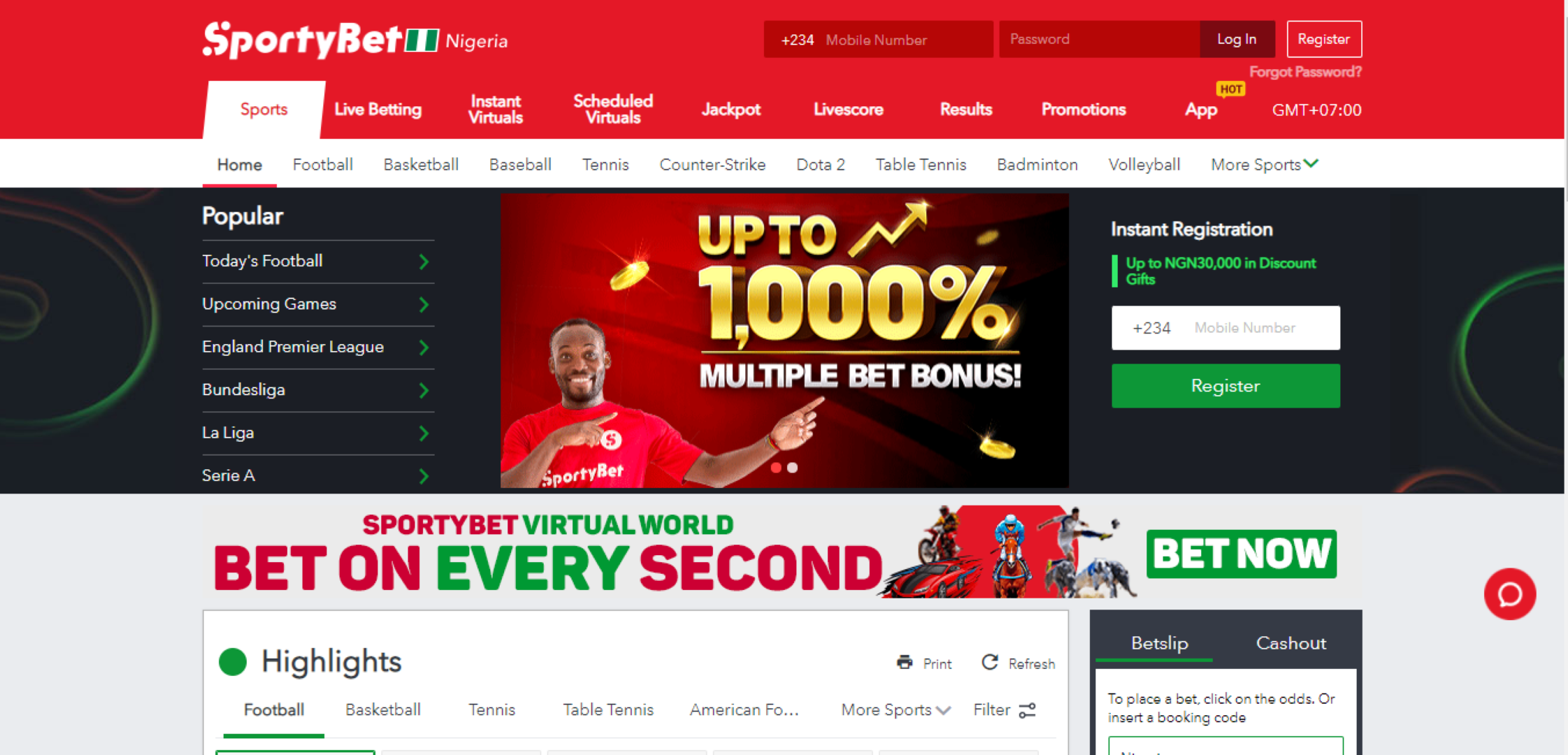 Register With Sportybet Sportsbook