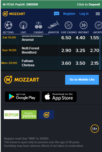 Mozzartbet Android app image