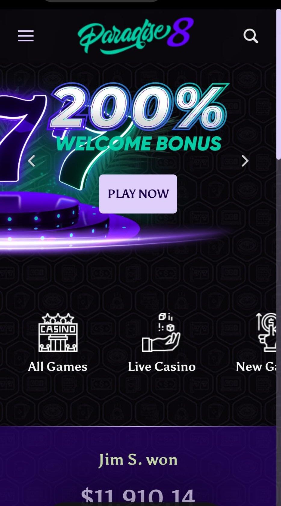  Paradise 8 Casino mobile