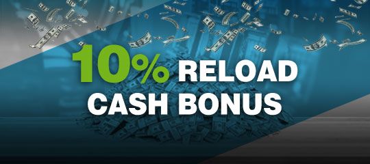 An image of the JazzSports 10% reload cash bonus