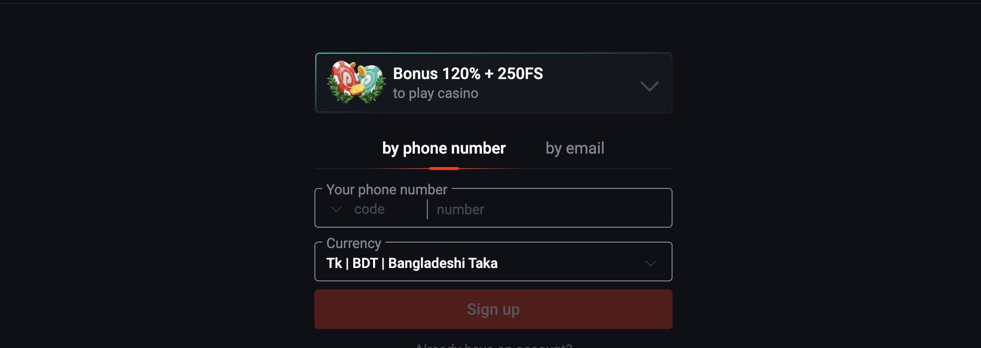 Pin-Up Bet Bangladesh Registration