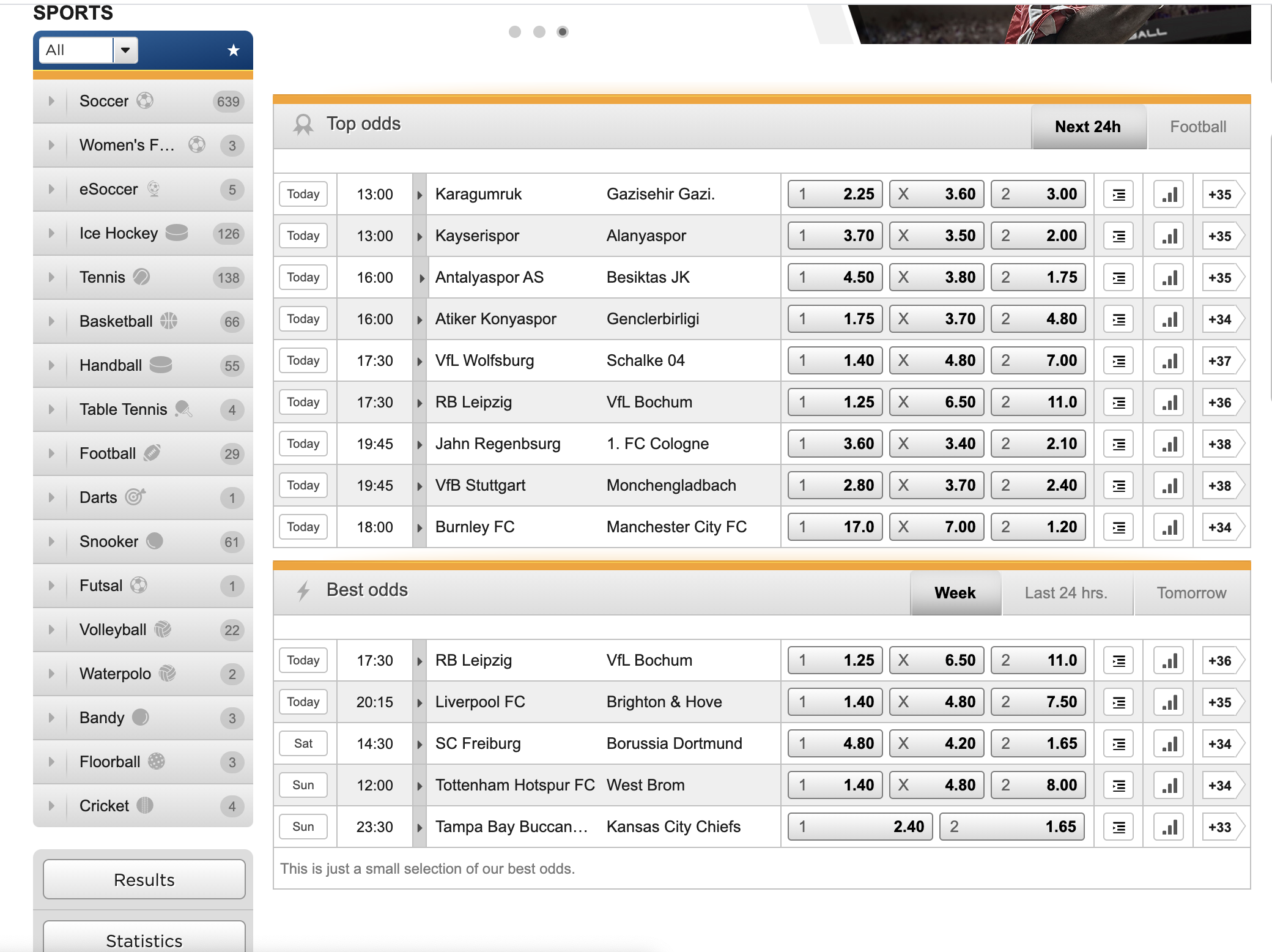 An image of Bet3000 lines and betting market page