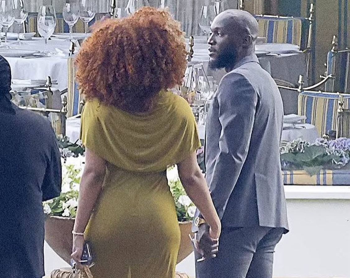 Megan Jovon Ruth Pete and Romelu Lukaku at the wedding of Lautaro Martinez