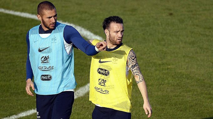 Mathieu Valbuena and Karim Benzema