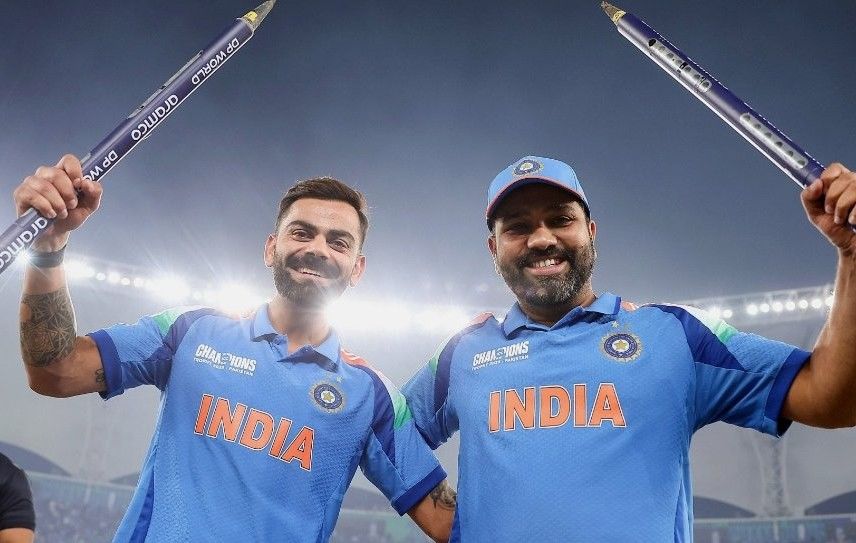 File photo of Virat Kohli and Rohit Sharma after winning the T20 World Cup. @BCCI