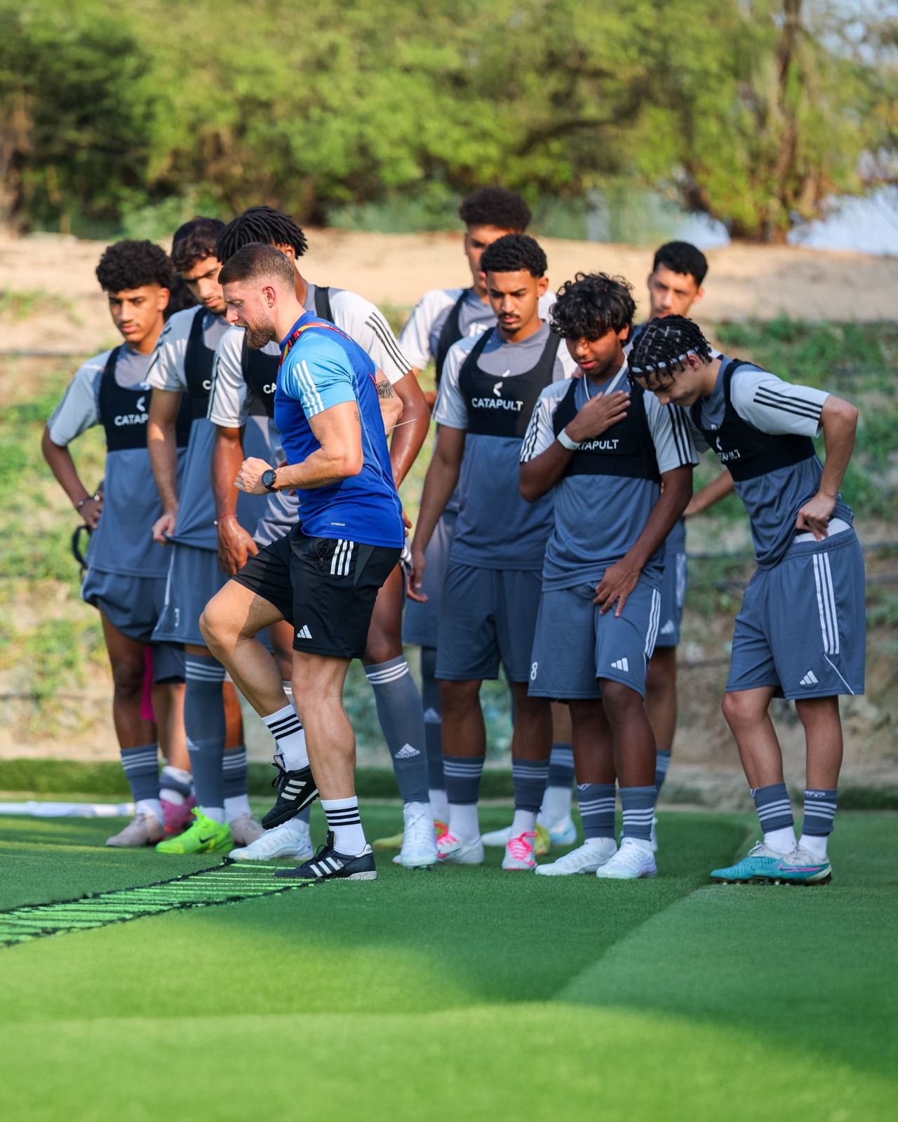 UAE players during a training session. @X