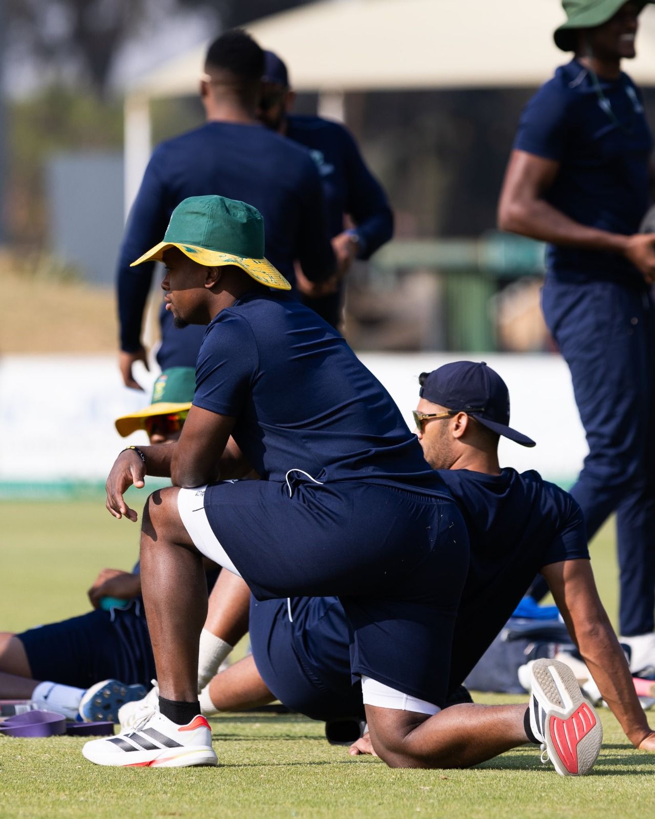 South Africa players at a practice session on the eve of the first ODI in Leeds on Monday. @ Proteas Men South Africa players at a practice session on the eve of the first ODI in Leeds on Monday. @ Proteas Men