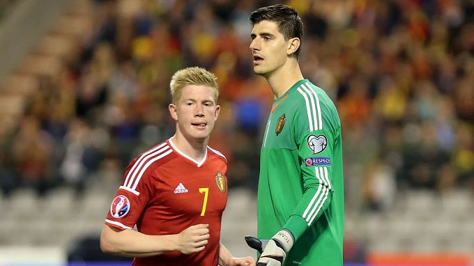 Kevin De Bruyne and Thibaut Courtois