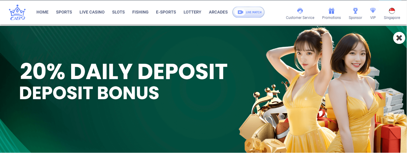 OB9 Daily Bonus OB9 Daily Deposit Bonus