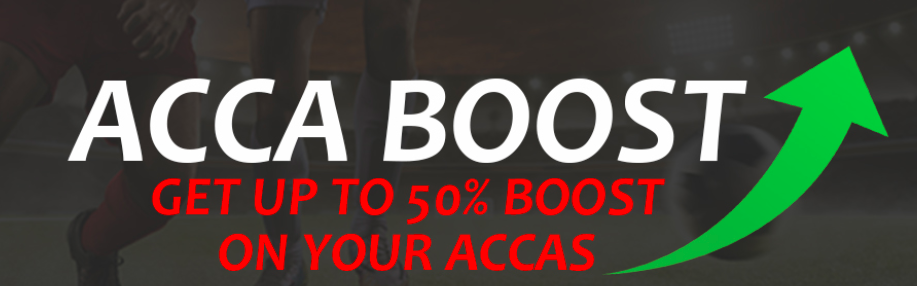 12BET offers you to get 50 percent boost on accas
