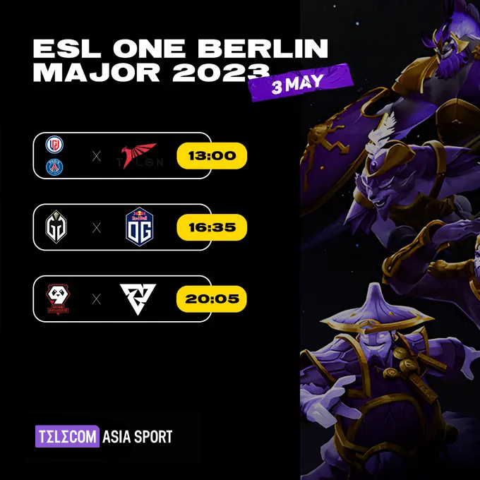 ESL One Berlin Major 2023 playoff schedule from May 3