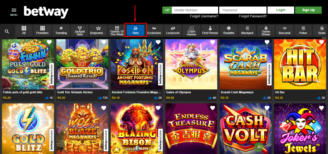 Betway Slots Slots