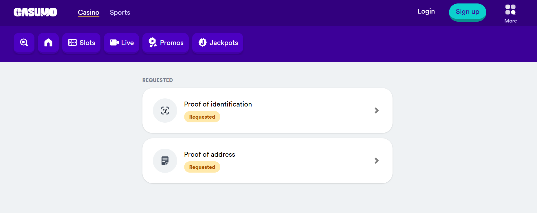Safety Verification on Casumo