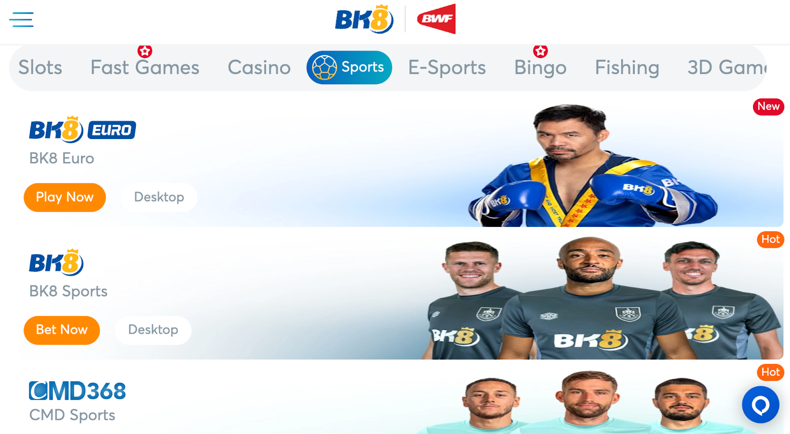 BK8 Sports Betting