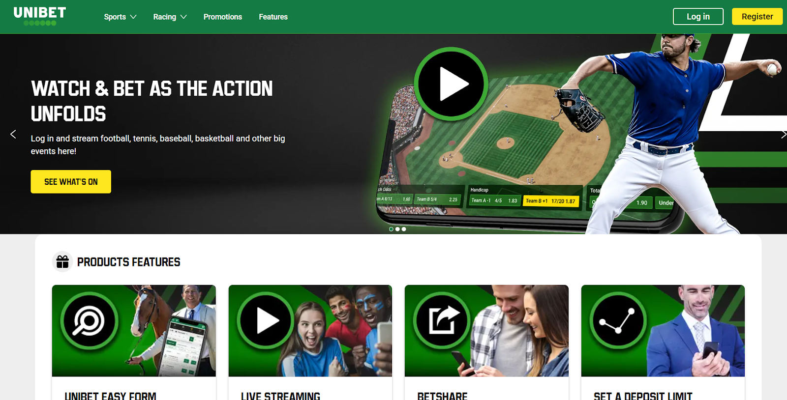 Unibet Homepage
