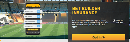 Bet builder promotion for more wins