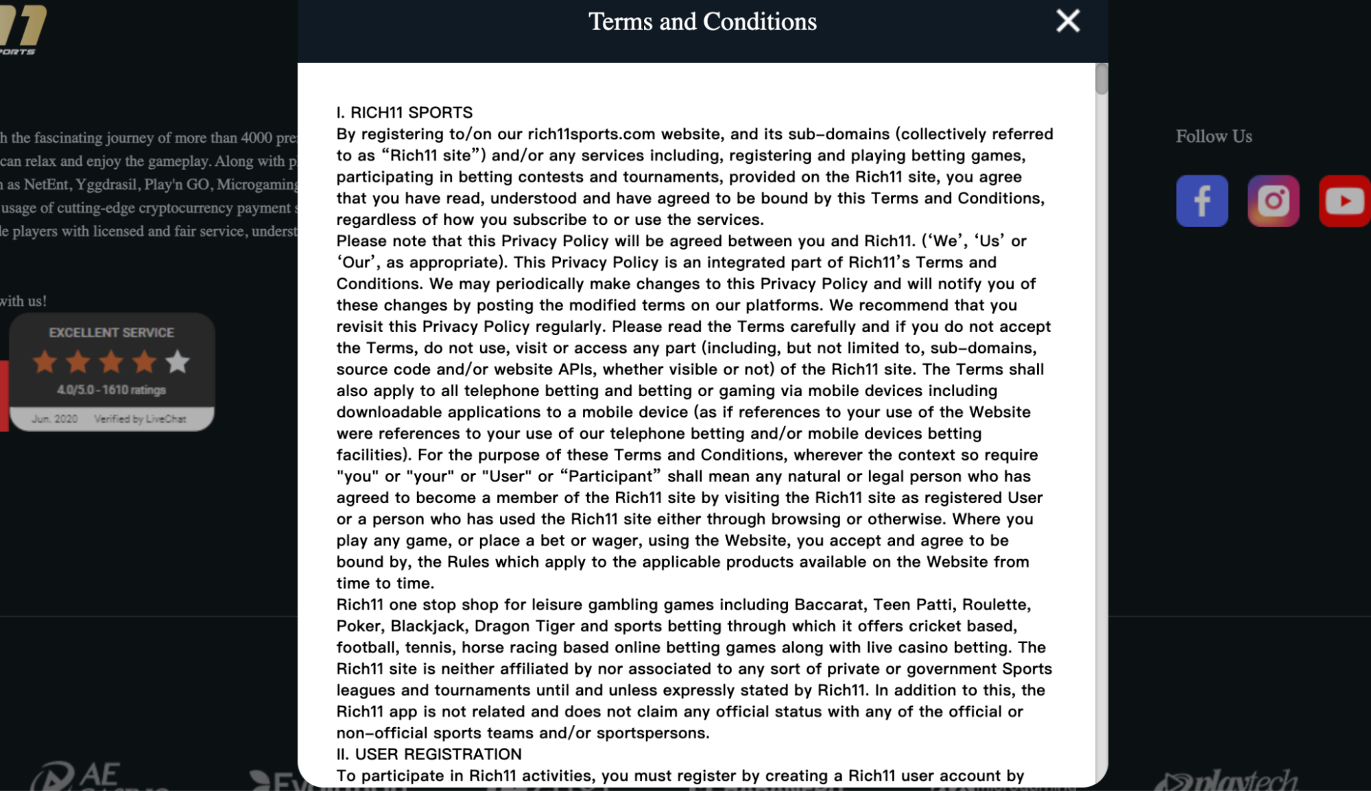 Rich11 Terms and Conditions Rich11 Terms and Conditions