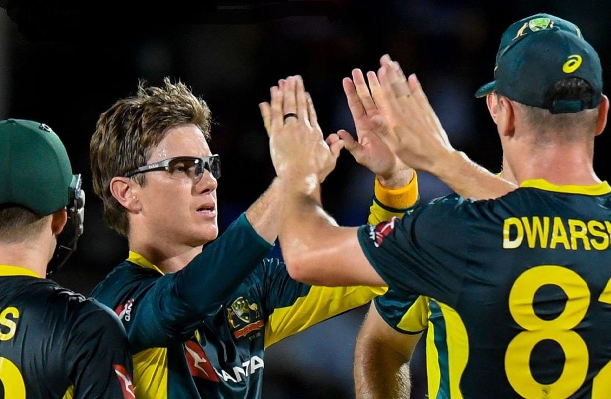 Australian players celebrate after a clinical performance. @cricket.com.au/X