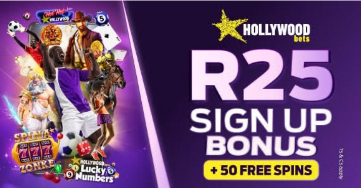 The bonus for signing up on Hollywoodbets