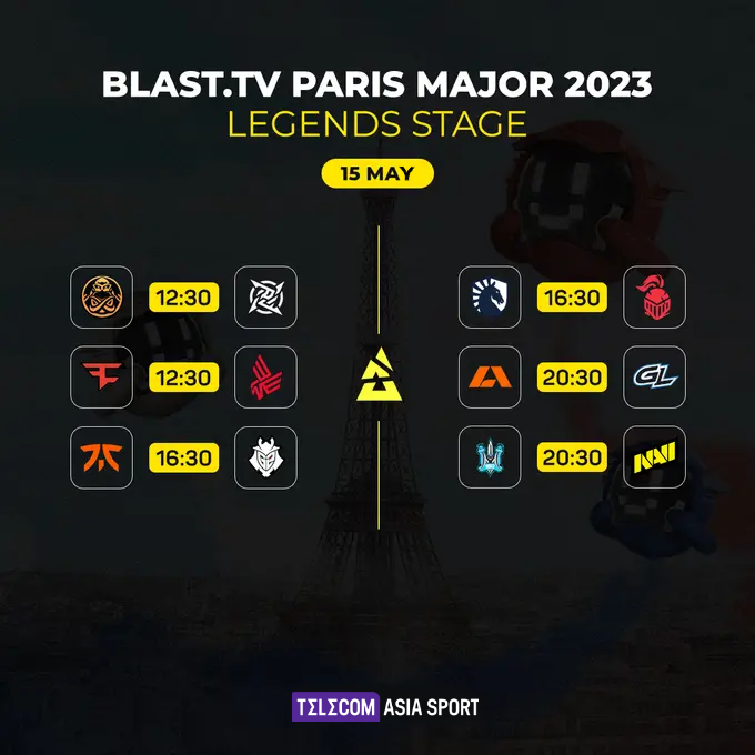 BLAST.tv Paris Major 2023 Legends Stage Day 4 Schedule