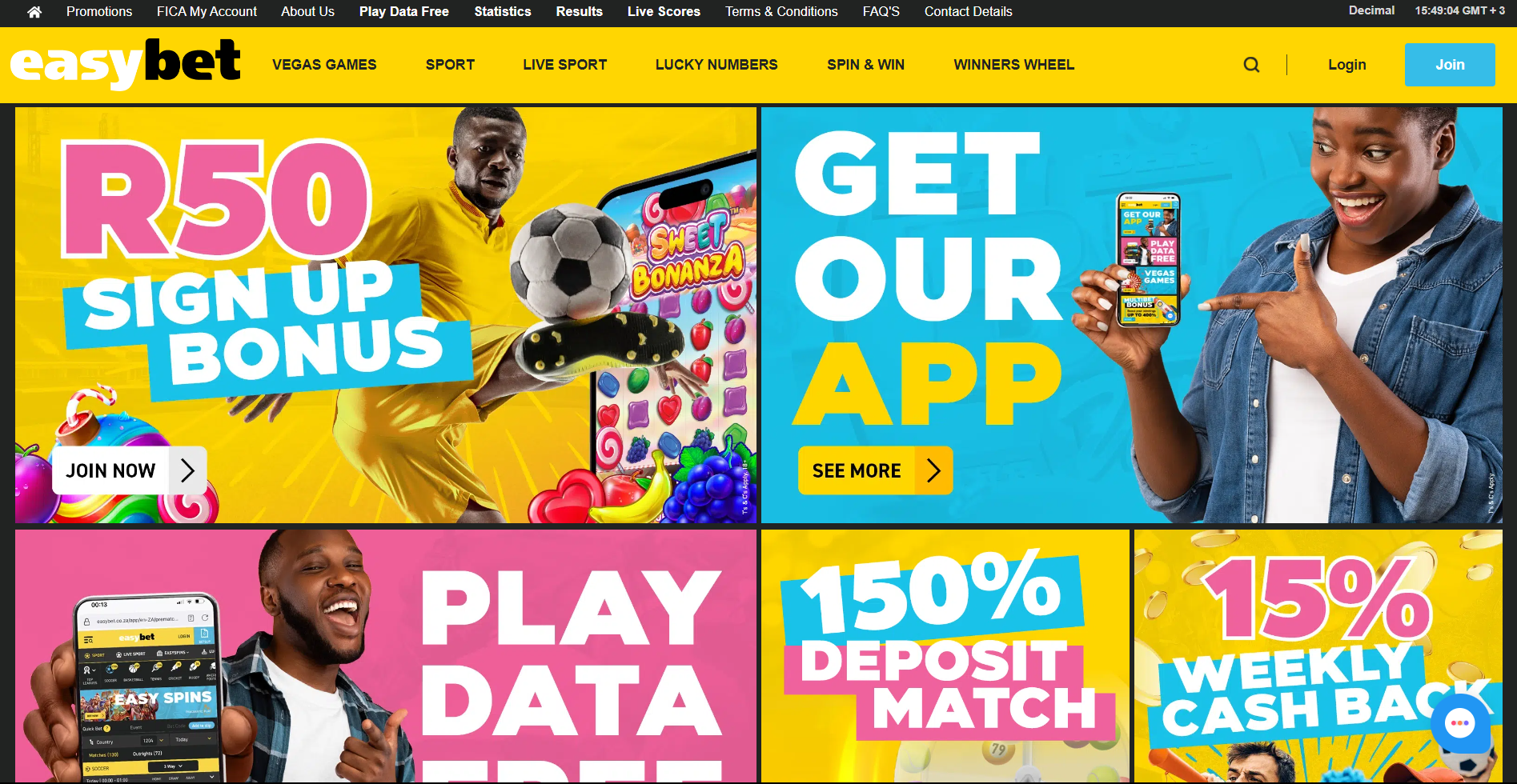 The EasyBet App main features banner