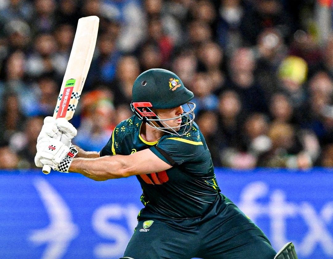 Skipper Mitchell Marsh in full flow during his match-winning 46. @cricketcomau