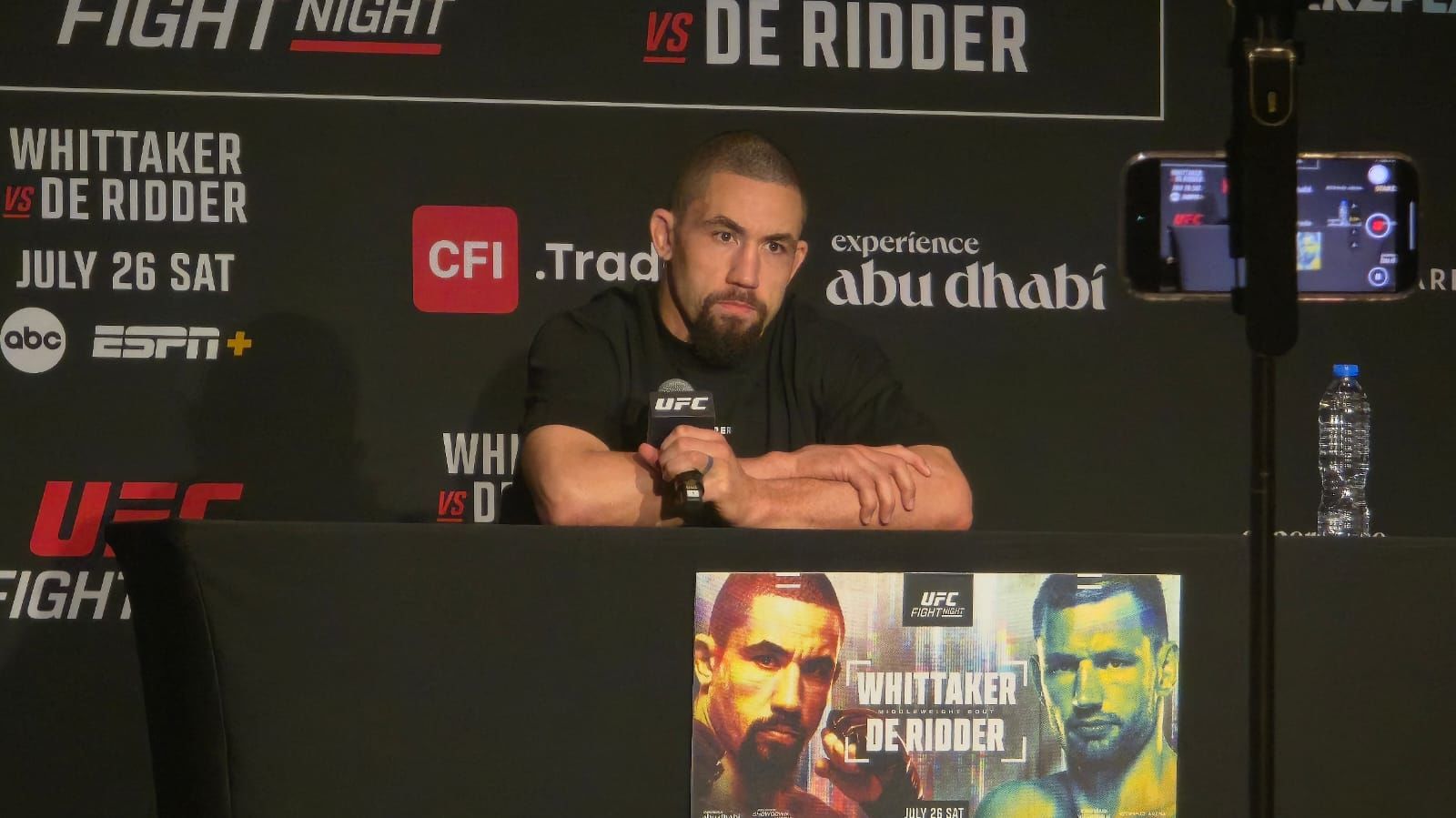 Former champion Robert Whittaker during a media interaction. @Aman Motwani