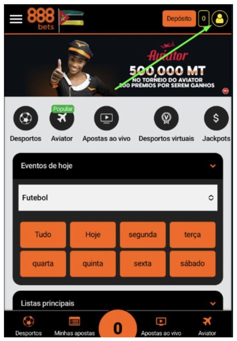 Informações pessoais da conta 888Bets Moçambique