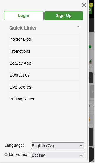 Betway South Africa Android App