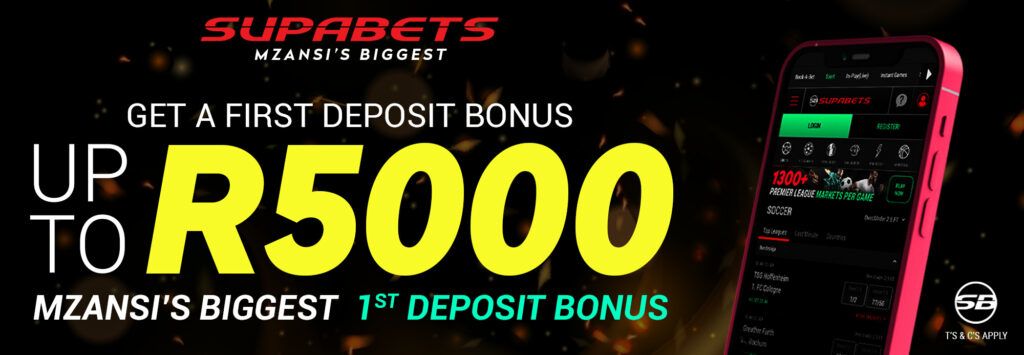 Supabets 100% first deposit page image bonus