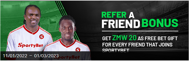 Sportybet refer a friend bonus Zambia