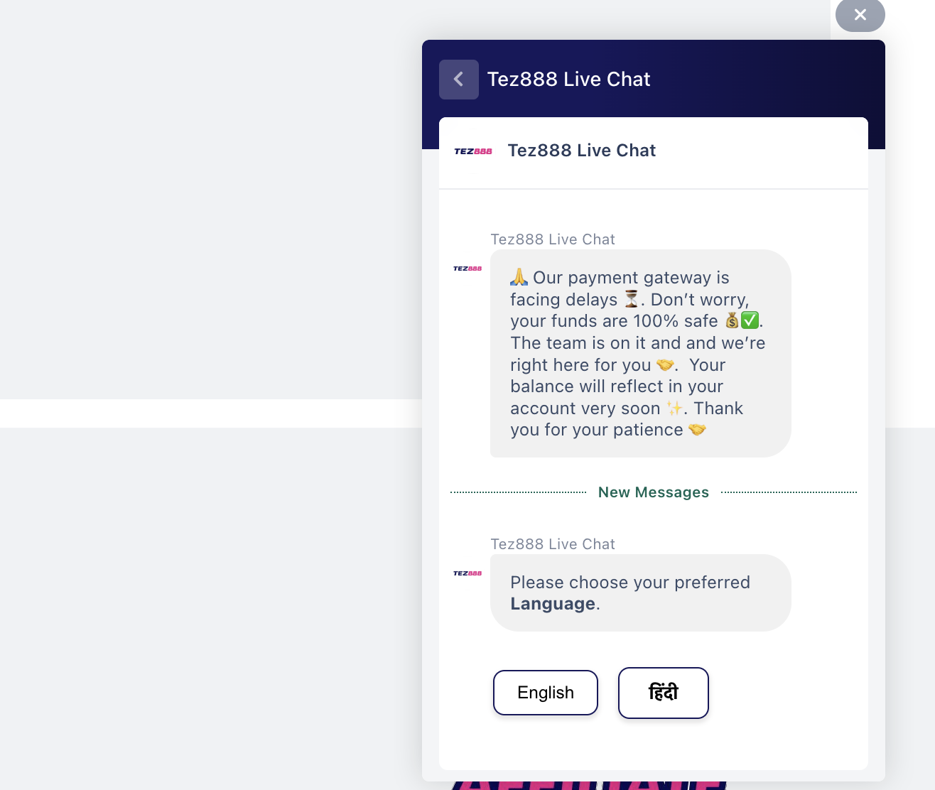 Tez888 Customer Support
