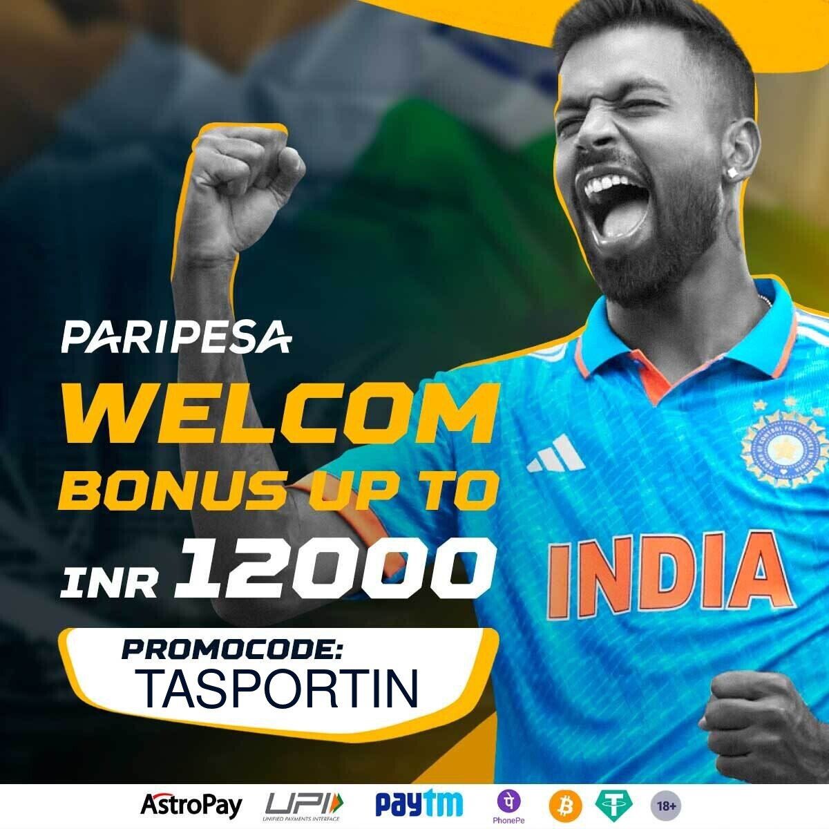 Paripesa India First Deposit Bonus up to 12,000 INR