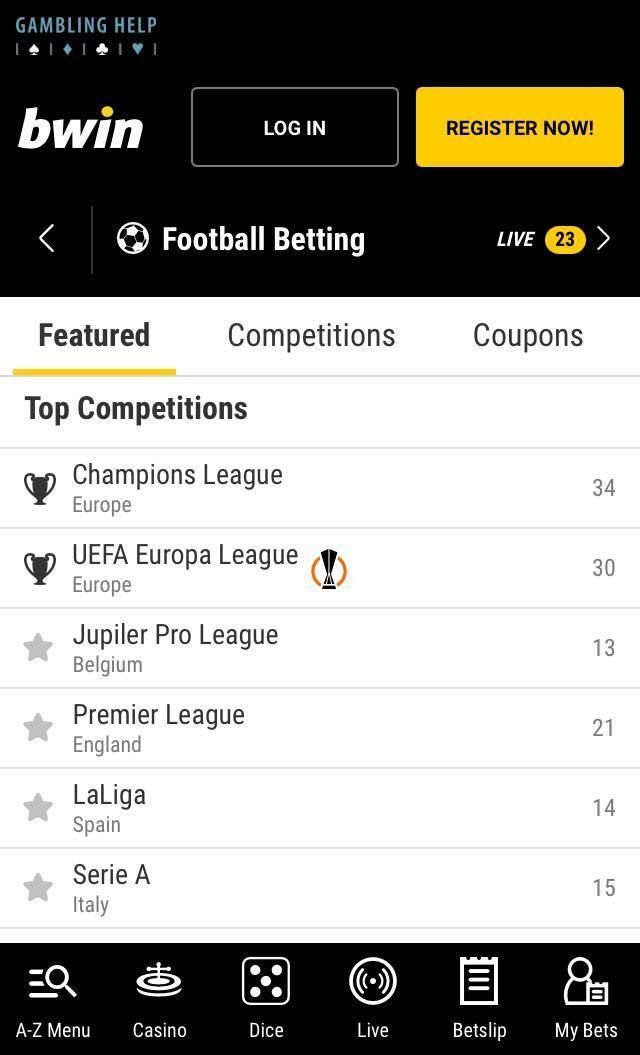 Bwin mobile sportsbook