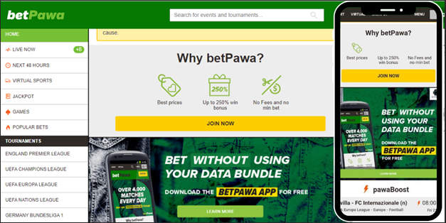 Overview of Betpawa Website
