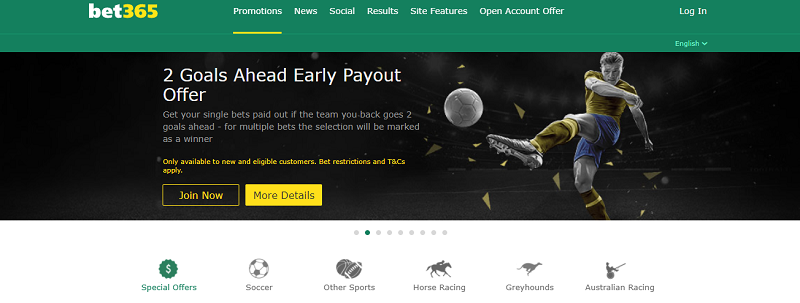 Bonuses and promotions at Bet365 sportsbook