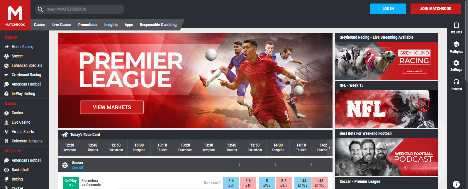Matchbook website The official website of Matchbook betting exchange for all your bets