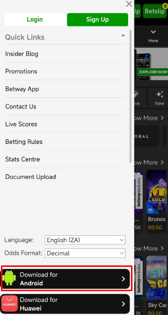 Betway Aviator App for Android 