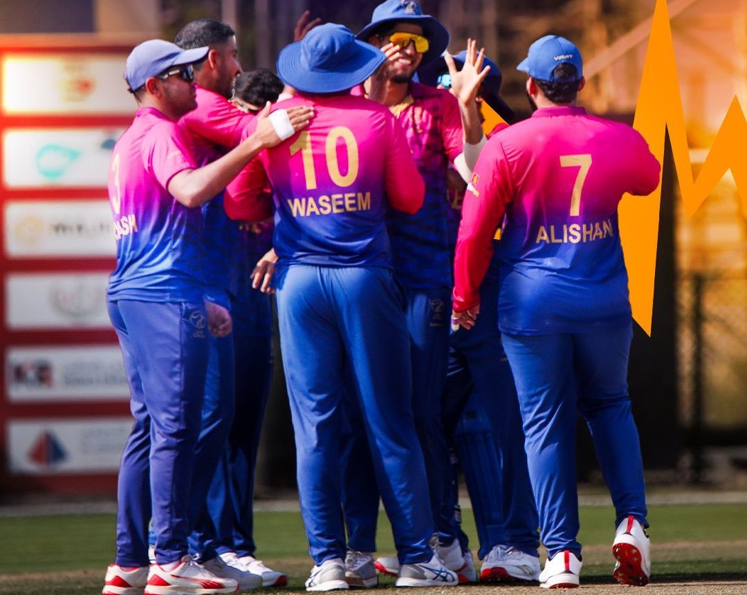 The UAE team celebrates their qualification for the ICC Men's T20 World Cup 2026. @ ICC/X