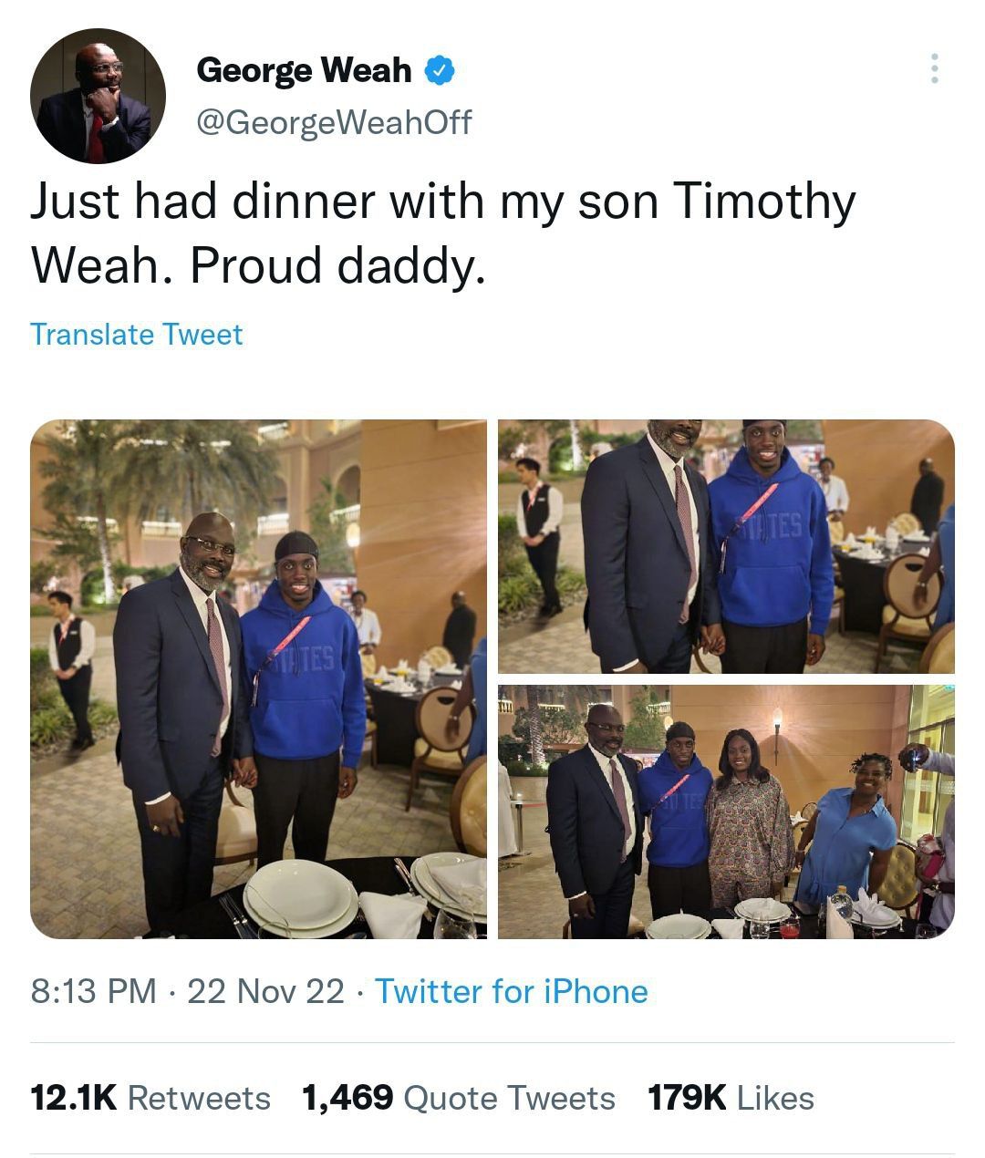 George Weah on Twitter