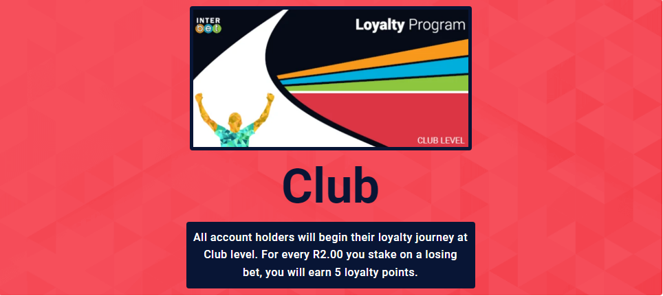 An image of the InterBet sportsbook loyalty program page