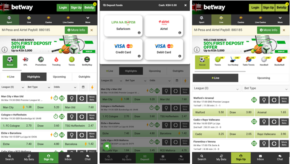 Betway Pay Bill on Mobile