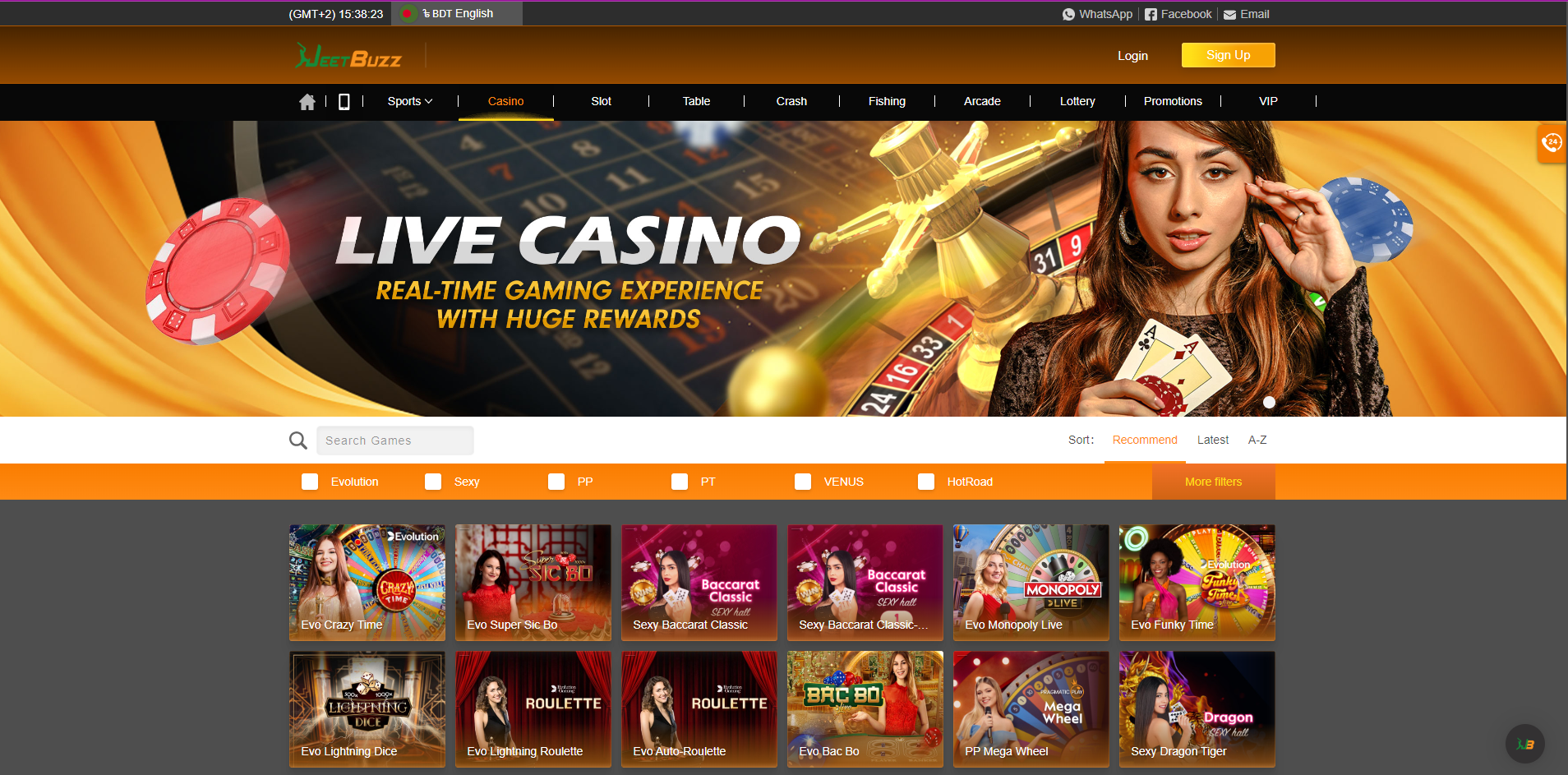 Image shows Jeetbuzz app casino in Android welcome bonus
