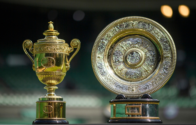 The Official Wimbledon Grand Slam trophy Wimbledon championship trophy banner